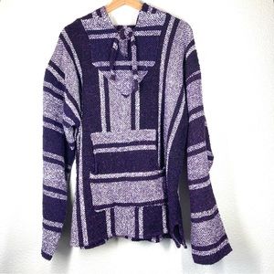 Mexican Hoodie purple jerga XL Pull Over Festival Baja Made in Mexico